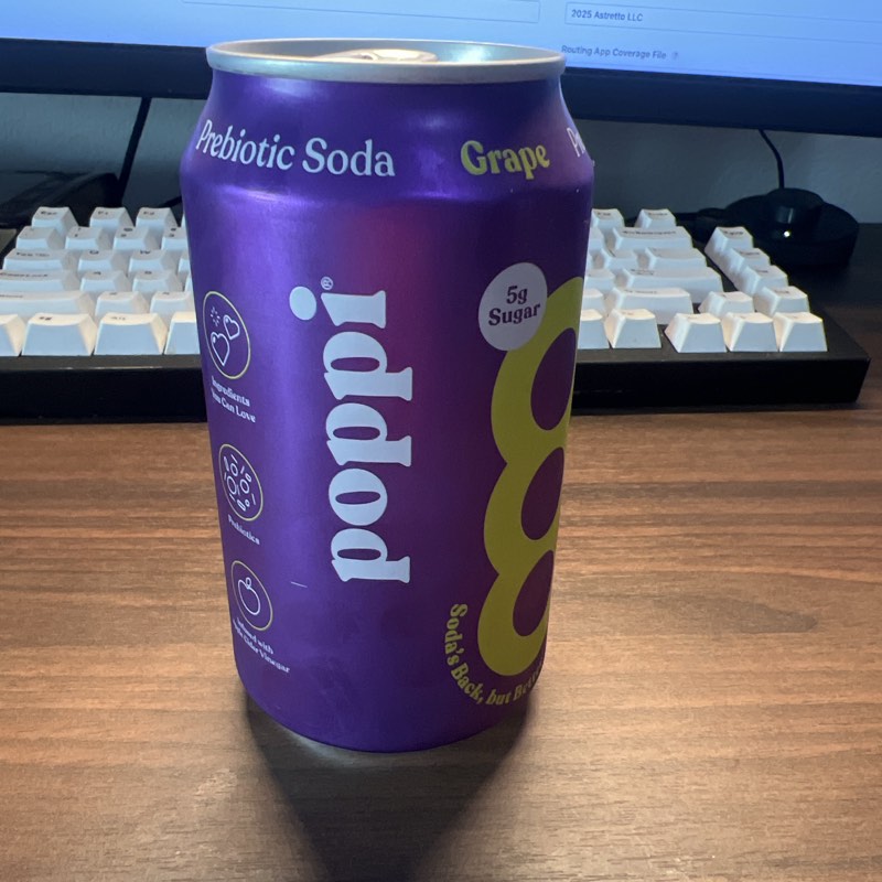 Poppi Prebiotic Soda Grape
